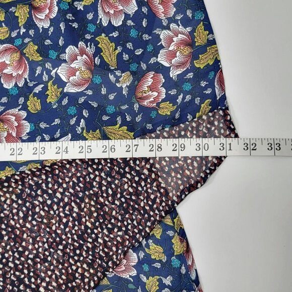 Umgee Sheer Mixed Print Bell Sleeve Boho Kimono Duster Coverup Size Small Medium - Picture 12 of 12